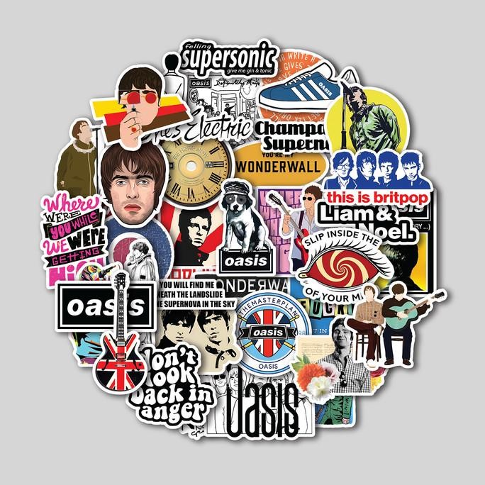 Terlaris Sticker Pack Oasis | Sticker Tumbler | Stiker Laptop Koper Helm