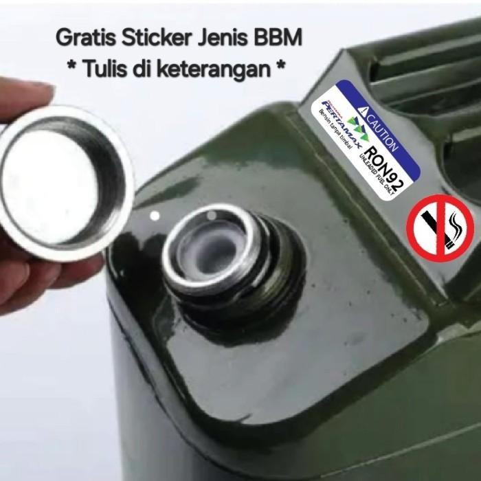 Jerigen 5Liter Jerry Can 5L Besi Tempat Cadangan Bbm Solar Bensin Original Dan Terpercaya