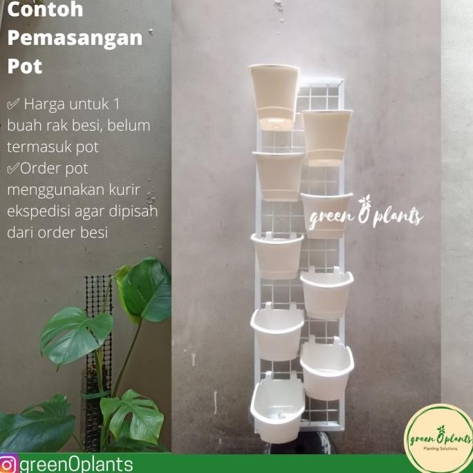 Rak vertical garden 25cm x 100cm Putih