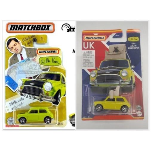 TERSEDIA Matchbox Reguler Mini Cooper Mr Bean Kuning Matchbox MBX Mobil-mobilan