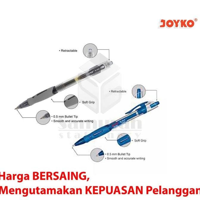 

Tersedia Gel Pen Joyko Q Gel Gp 265 / Gelpen Qgel Gp-265 0.5 Mm Pulpen Jk Cetek