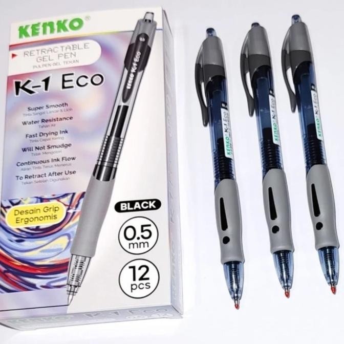 

Tersedia Pulpen K1 Eco Kenko 0.5 Hitam 1Pak Isi 12Pc