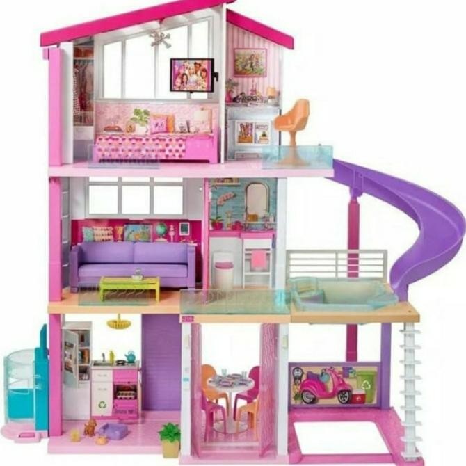 Barbie dreamhouse 3 Floor Original/ Mainan Rumah Barbie Besar 3 lantai H32S