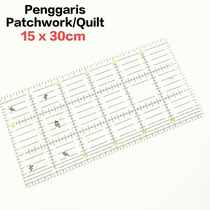 

siap kirim penggaris patchwork / patchwork ruler 15x30cm