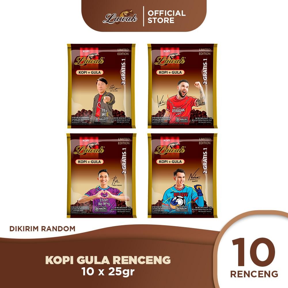 

Kopi Luwak Gula Renceng 10x25gr - 10 pcs [Carton]
