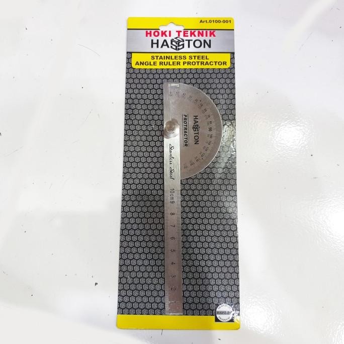 

siap kirim penggaris busur derajat degree protractor stainless hasston prohex