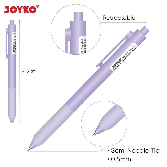 

Tersedia Joyko Gel Pen 0.5 Black Pen Pulpen Joyko Cetek Hitam Gp-367 [120Pcs]