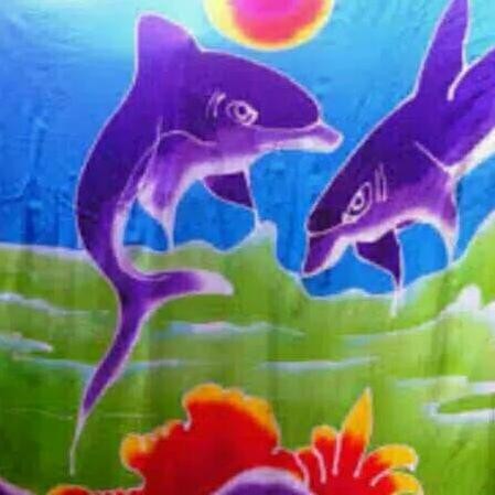 kain Pantai Bali / sarung Bali motif dolphin / selimut