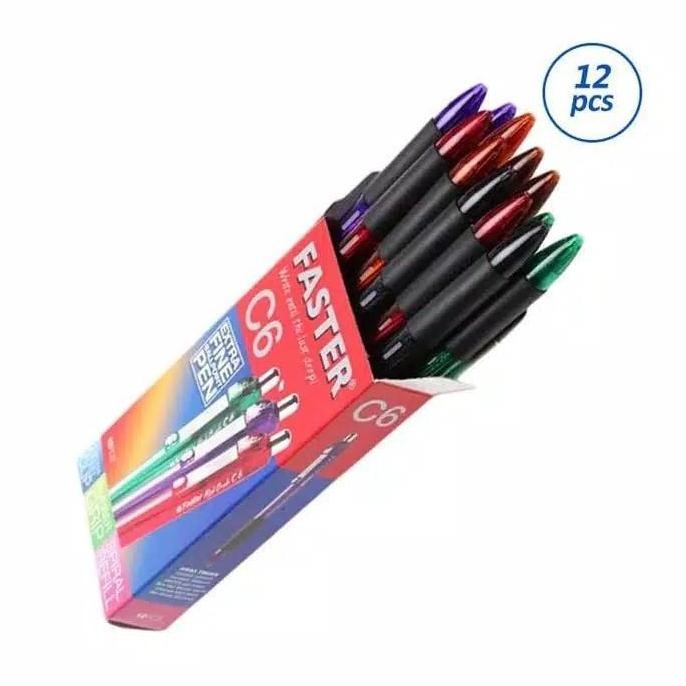 

Tersedia Pen Faster C6 Cetek/Faster/C6/Cetek/Bolpen/Pulpen/Enak Tulis/1Box=12Pc
