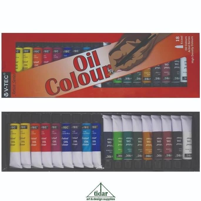 

TERMURAH - Cat Minyak V-Tec / V-Tech Oil Colour / Color Set 18 x 12 ML Tube