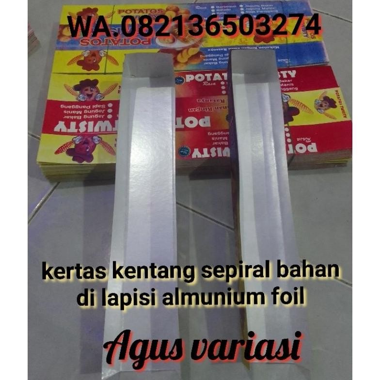 

Berkualitas Kertas Kentang Spiral / Kertas Kentang Ulir / Kotak Kentang Ulir / Kemasan Kentang Ulir Promo
