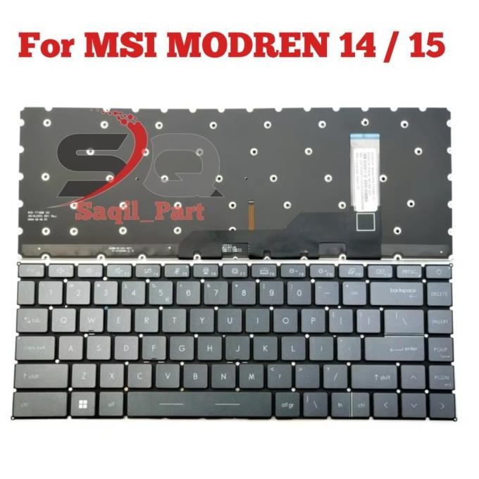 Keyboard MSI Modern 14 B10MW B5M B10RAS B11MOU B4MW  Backlight