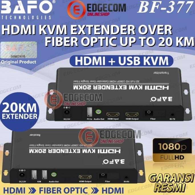 HARGA DISC - BAFO HDMI KVM Extender FO Fiber OPTIC Up to 20KM BF-377