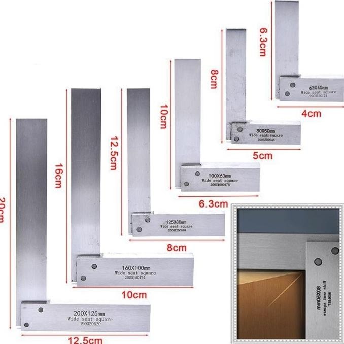 

siap kirim penggaris siku sudut 90 derajat woodworking square tool*1tk02