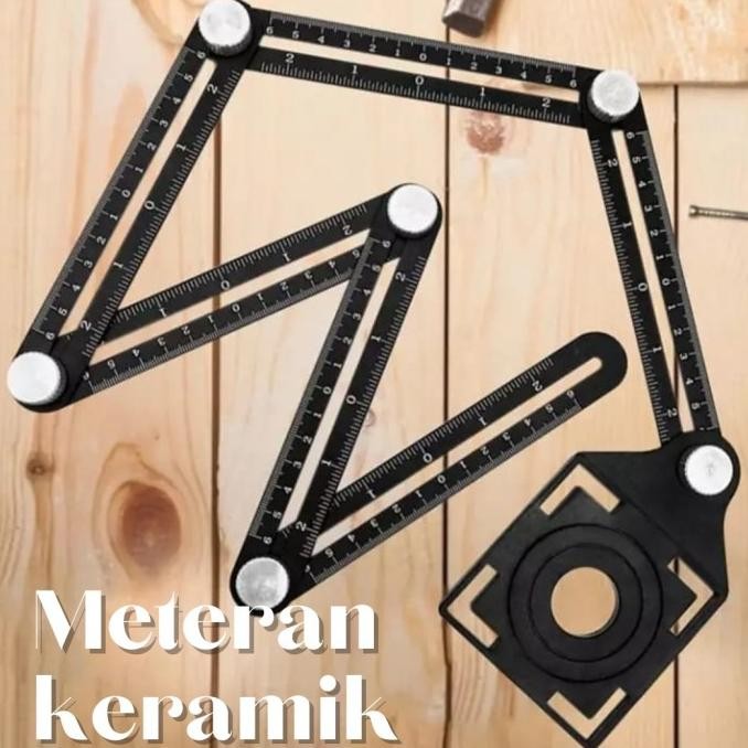 

siap kirim penggaris 6 lipat panduan penanda lokasi lubang bor ubin keramik