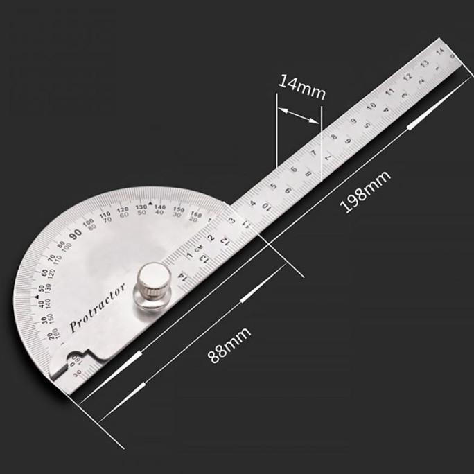 

siap kirim penggaris jangka roundhead measuring ruler mistar 14.5cm 180 degree