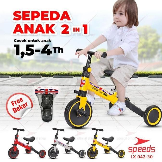 Murah SPEEDS Sepeda Anak Roda 3 Sepeda Mini 2In1 Taxi Balance Bike Toys Push Bike Sepeda Keseimbanga