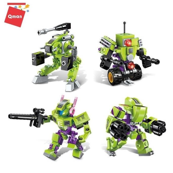 Murah Mainan Lego Qman Robot 1 box = 8 pcs 4 robot digabung jadi 1 robot Non COD