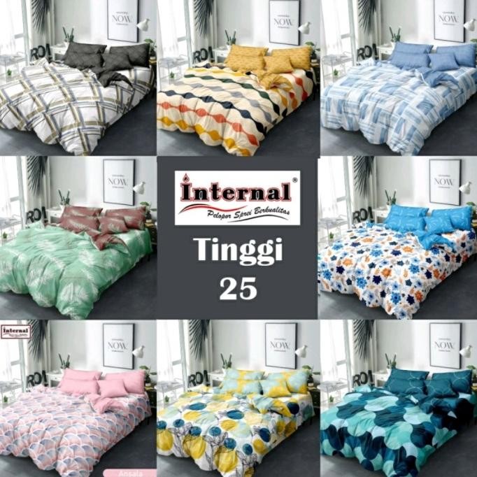 sprei internal king 180x200 tinggi 25 motif kasur no 1 seprei