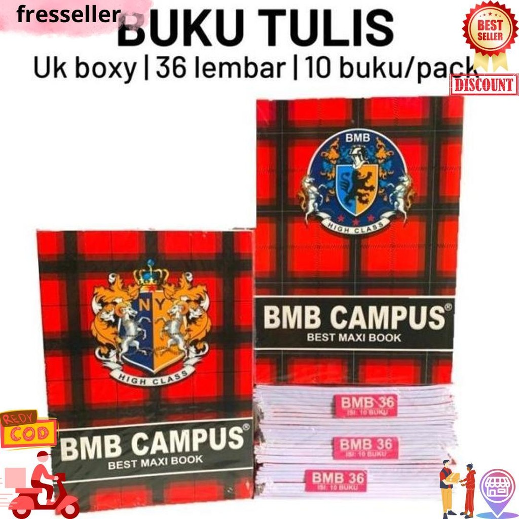 

(10Pc) Buku Tulis Campus 36 Lembar / Buku Kampus Boxy Panjang Ukuran Big Boss D Gratis Ongkir