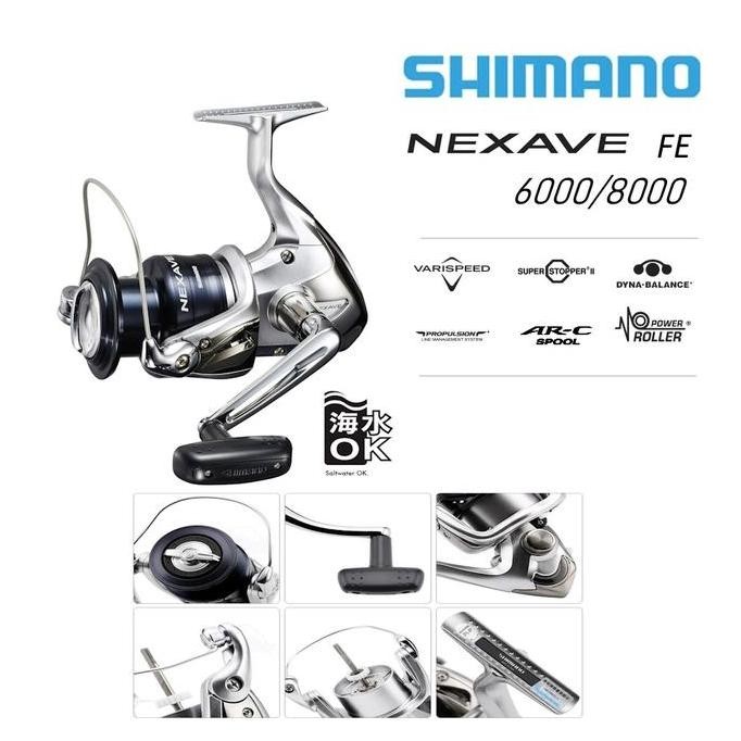 Shimano Nexave 6000 8000 Spinning Reel Pancing Laut Co