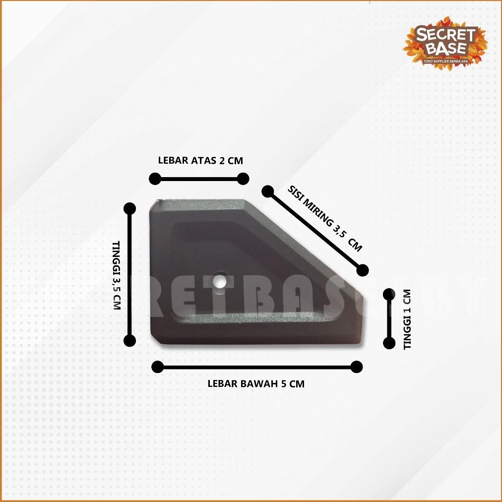Sudut Siku Trapesium - Siku Penyangga Plastik Box Speaker / Siku Sudutan Baut Promo