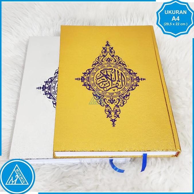 Alquran SUPER emas dan silver ukuran Besar A4 | Tulisan Besar dan jelas murah