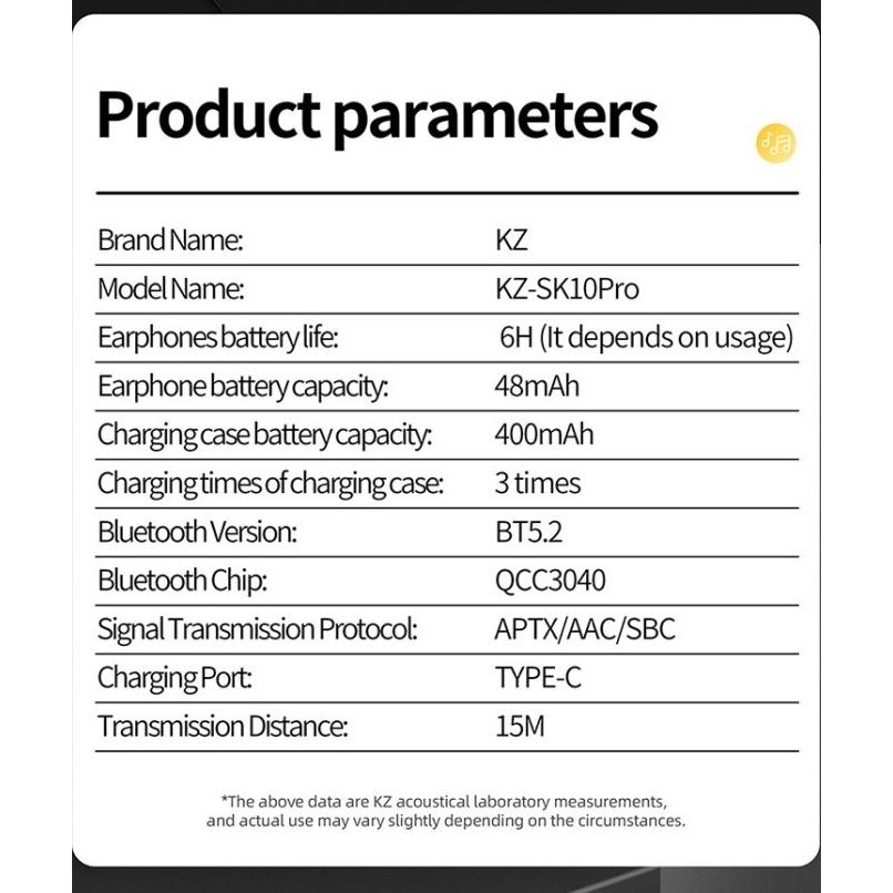 Knowledge Zenith KZ SK10 Pro Luxury TWS with APTX Long Battery Life