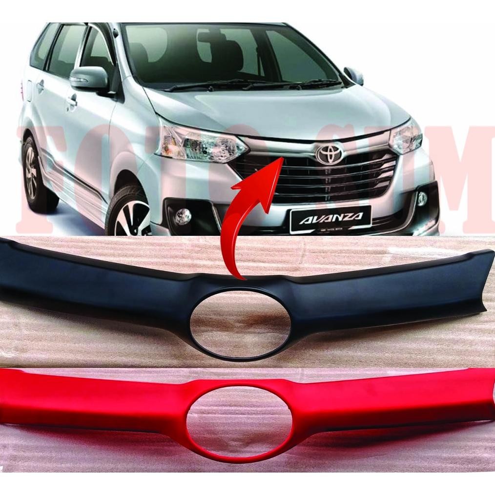 Premium Hood Molding List Grill Gril Mobil Xenia Avanza 2016 Sampai 2018 Hitam Doff Merah Doff Prerm