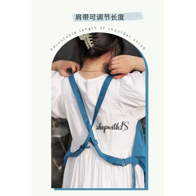 #KQT - Korean Style Apron/Celemek Korea/Celemek Katun Korea/Aesthetic