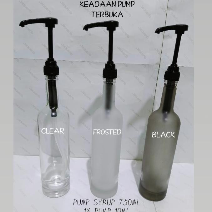 Botol pump syrup 750ml botol kaca pump syrup aestetic vintage
