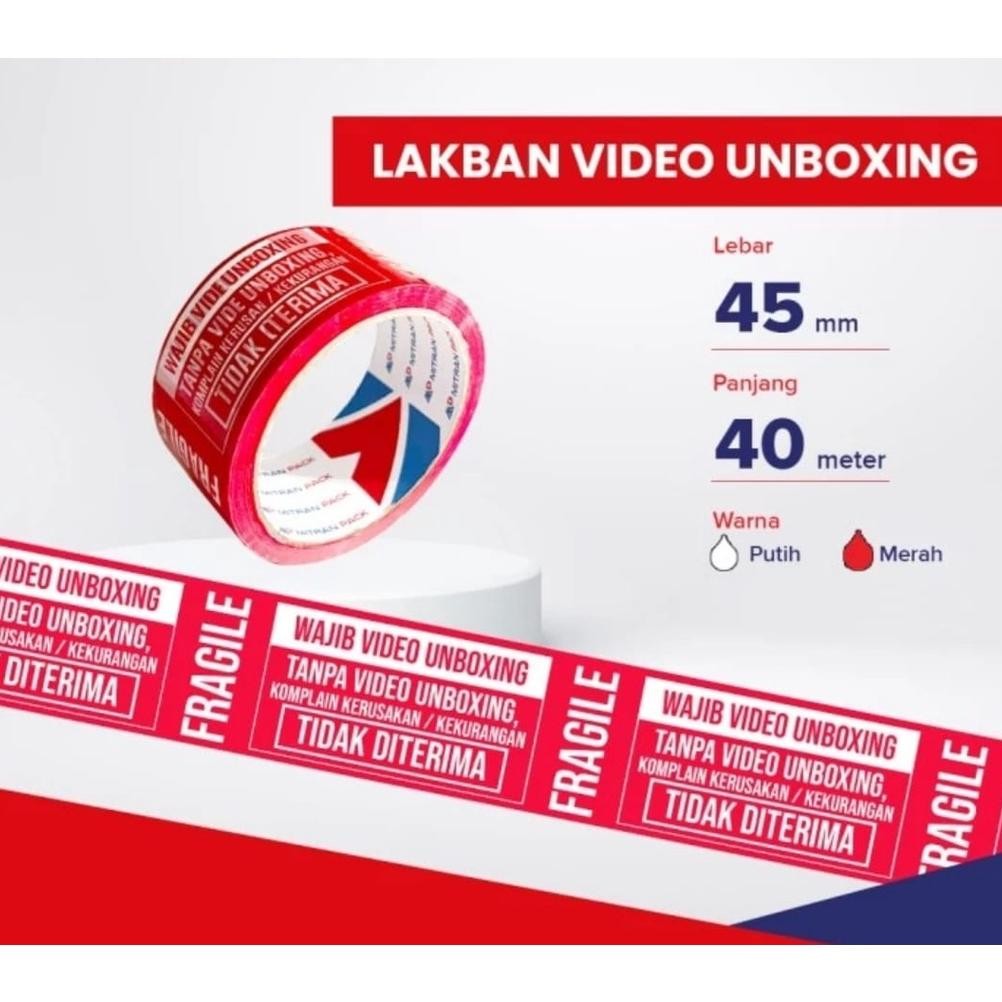 

Jy-56 Fth-56 Lakban Unboxing Fragile 40 Meter X 45Mm Mitran Pack Merah Original