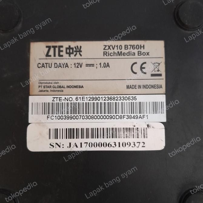 Smart Tv Box STB ZTE B760H belum unlock/root