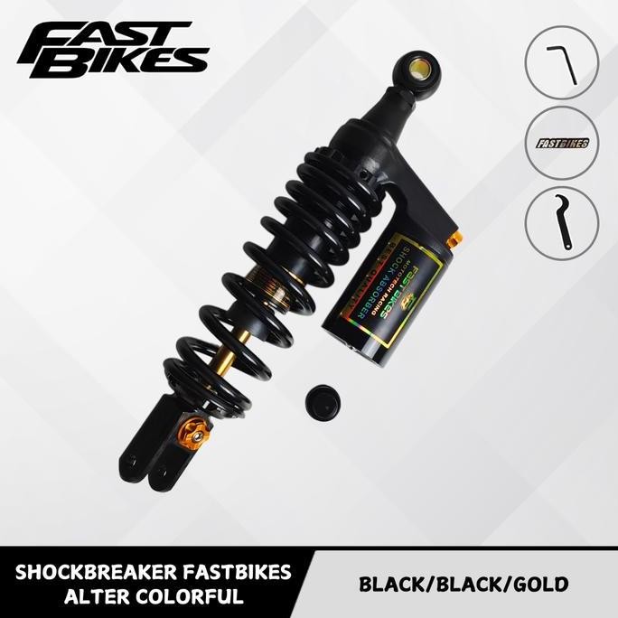 Shockbreaker FASTBIKES Tabung Atas 310 330 MM Universal Motor Matic H/Y Model 92 Black Series - Moto