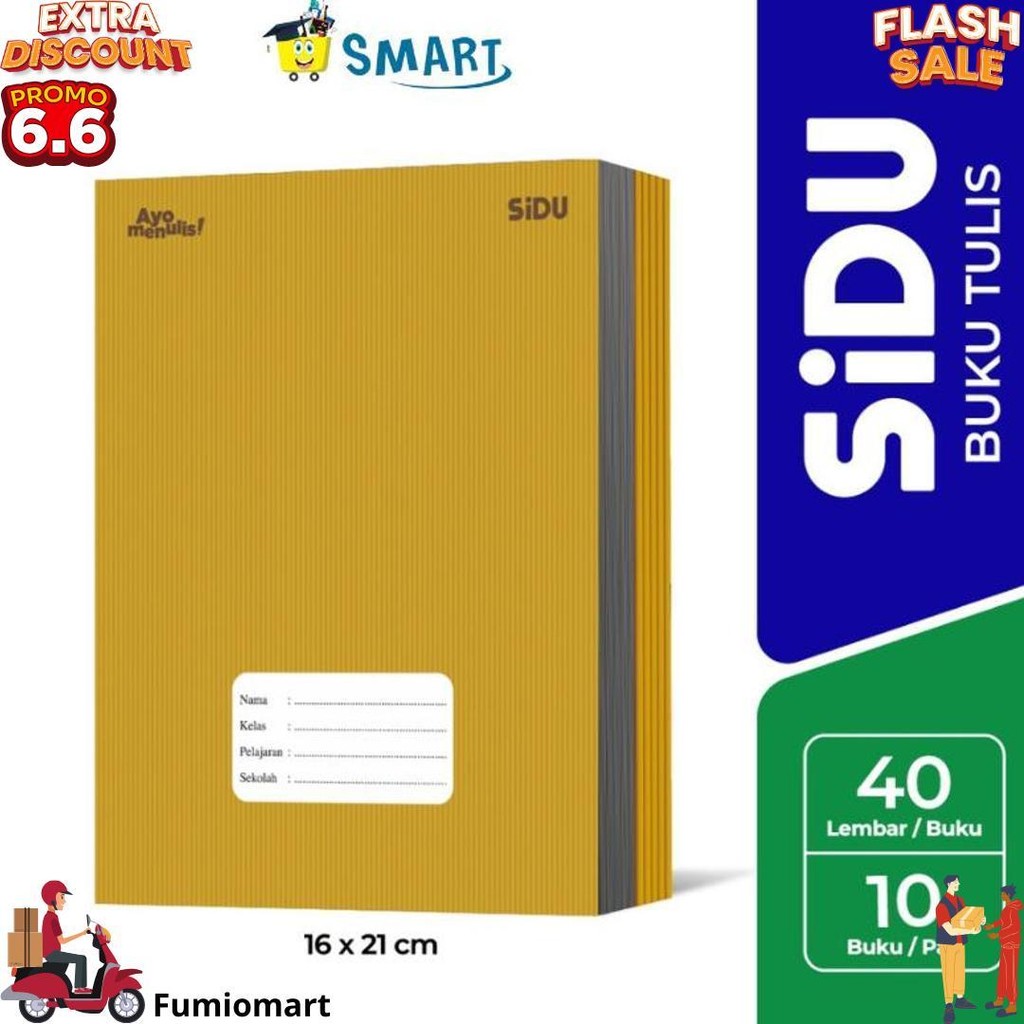 

(1Pak Isi 10 Buku) Sidu Buku Tulis Eb 40 Kraft 21X16Cm/ Buku Tulis 40 Lembar Kraft 1 Pak Isi 10 Buku D Gratis Ongkir