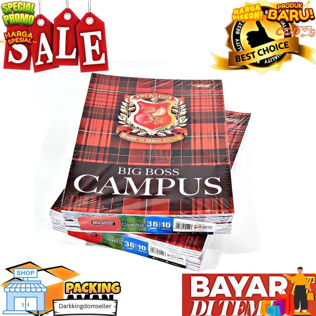 

(Bisa Cod) Promo 10 Pcs Buku Tulis Big Boss 36 Lembar Ukuran Boxy / Buku Catatan / Buku Sekolah D Promo 4.4