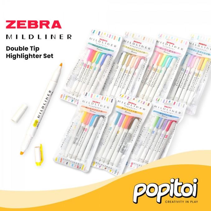 

Baru Zebra Mildliner SET Double Tip Highlighter 3C 5C Midliner Pastel Dual Tip Marker Pen St*bil* Warna Warni Neon Fluorescent Natural Mild Bright Calm 3 Color 5 Color