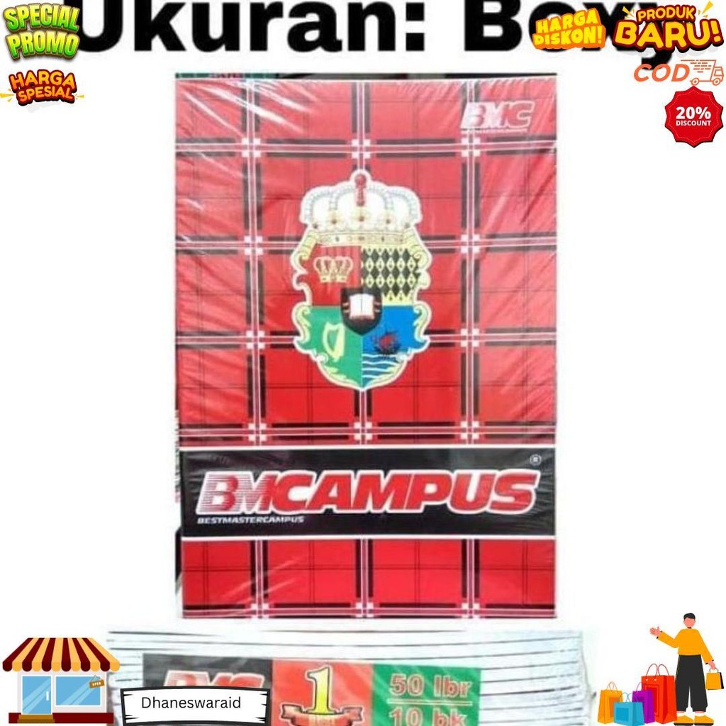 

Buku Tulis Bmc Campus Isi 50 Lembar ( 1Pak/10Buku ) D Cod