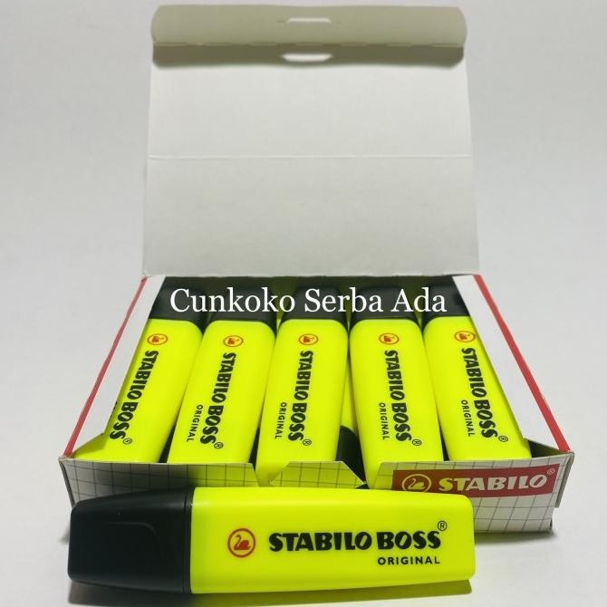 

Baru HIGHLIGHTER / STABILO BOSS YELLOW NO.70/24 / 1 BOX ISI 10 PCS