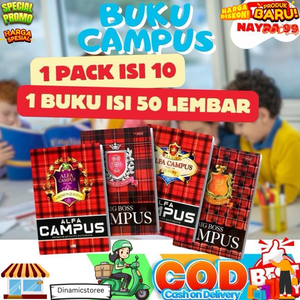 

Buku Tulis Campus Besar Isi 50 Lembar 1 Pak Isi 10Buku 1Buku Premium Quality D Promo Puncak
