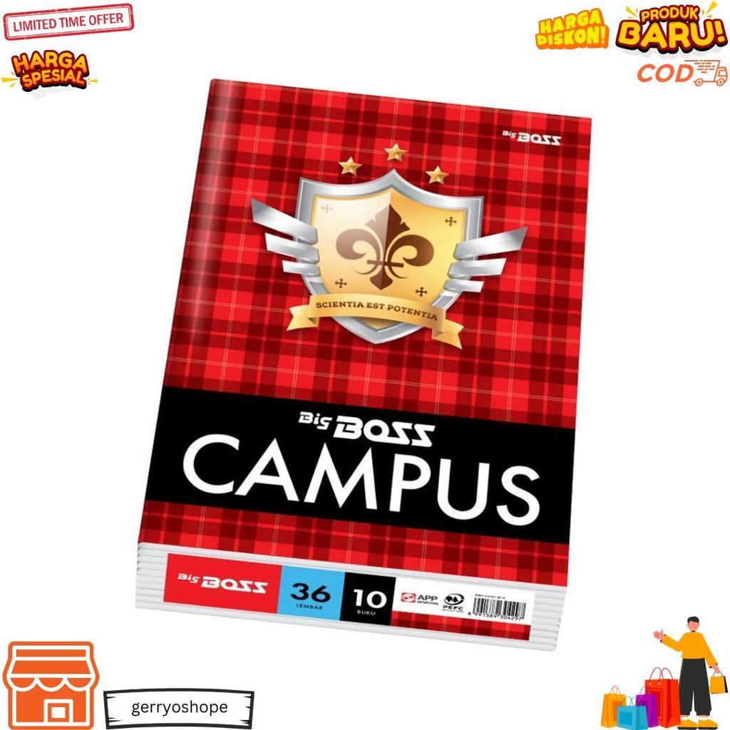 

Buku Tulis Big Boss 36 Campus - Bbo Eb 36 Cam D Cod