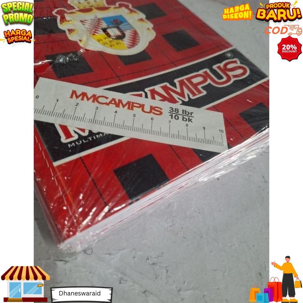 

(10 Pcs) Buku Tulis Quarto Pendek Mm Campus 38 Lembar D Best Seller