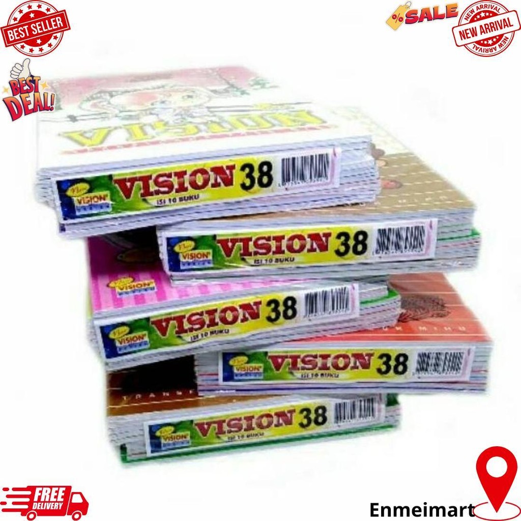 

Buku Tulis Vision 38 Lembar Per Pak Isi 10 Buku / 1 Pak 10 Buku Vision 38 Lembar D Gratis Ongkir