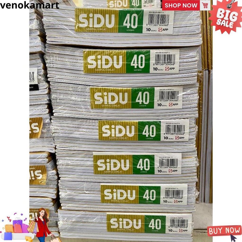

(Pak) Buku Tulis Sidu 40 Kraft / Buku Tulis Sinar Dunia 40 Lembar 10 Pcs/ Buku Tulis Murah D Promo Puncak