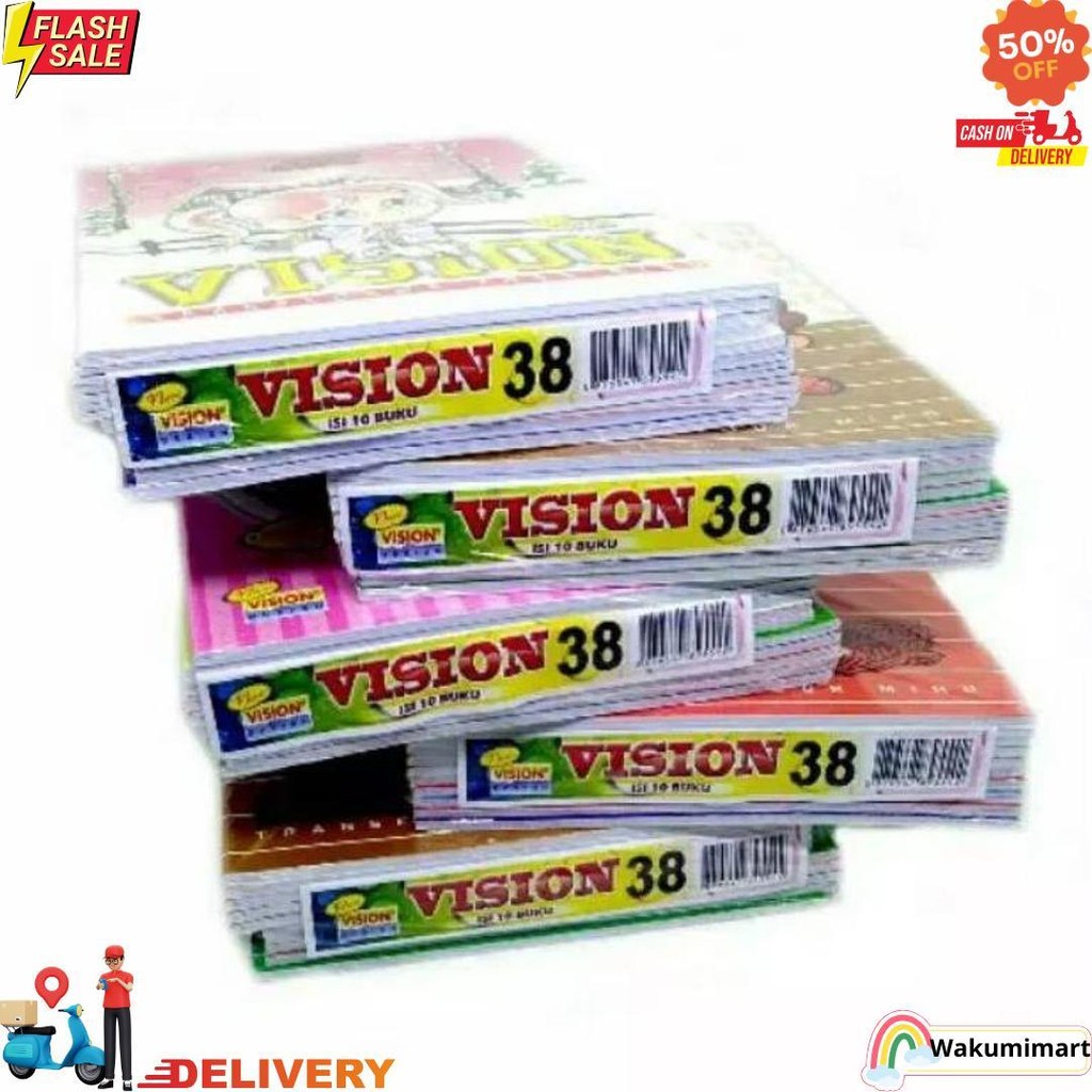 

Buku Tulis Vision 38 Lembar Dan 58 Lembar 1 Pack 1 10 Buku D Best Seller