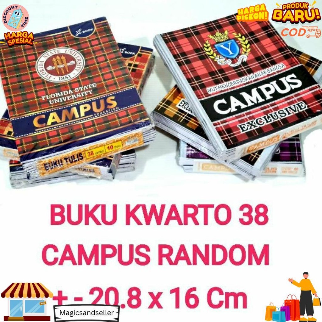 

Buku Tulis 38 Lembar Campus Isi 10 Buku Random D Terlaris