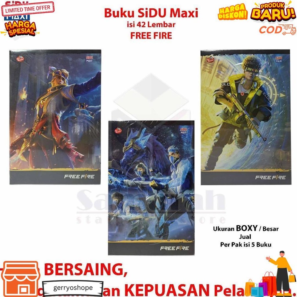 

Buku Tulis Sidu Maxi 42 Lembar / Sidu Campus Korea Besar Isi 42 Lbr Ukuran Boxy / B5 Campuss / 1 Pak - 5 Buku D Promo Puncak