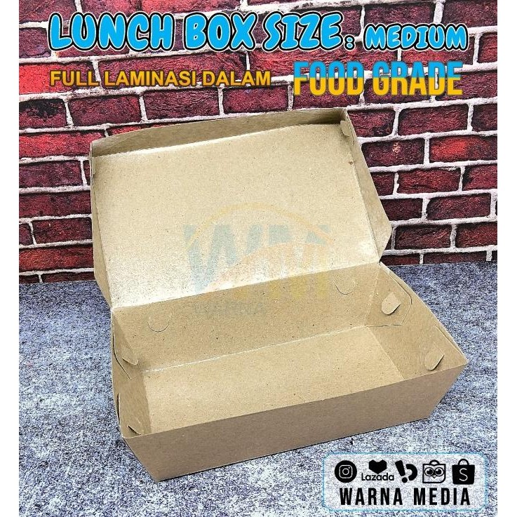 

LUNCH BOX SIZE M LAMINATING/DUS BOX/KEMASAN MAKANAN (100PCS) CRAFT