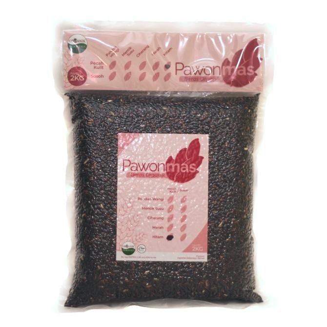 

Baru Pawonmas Beras Hitam Organik Pecah Kulit [2kg] Rendah Gula Beras Diet