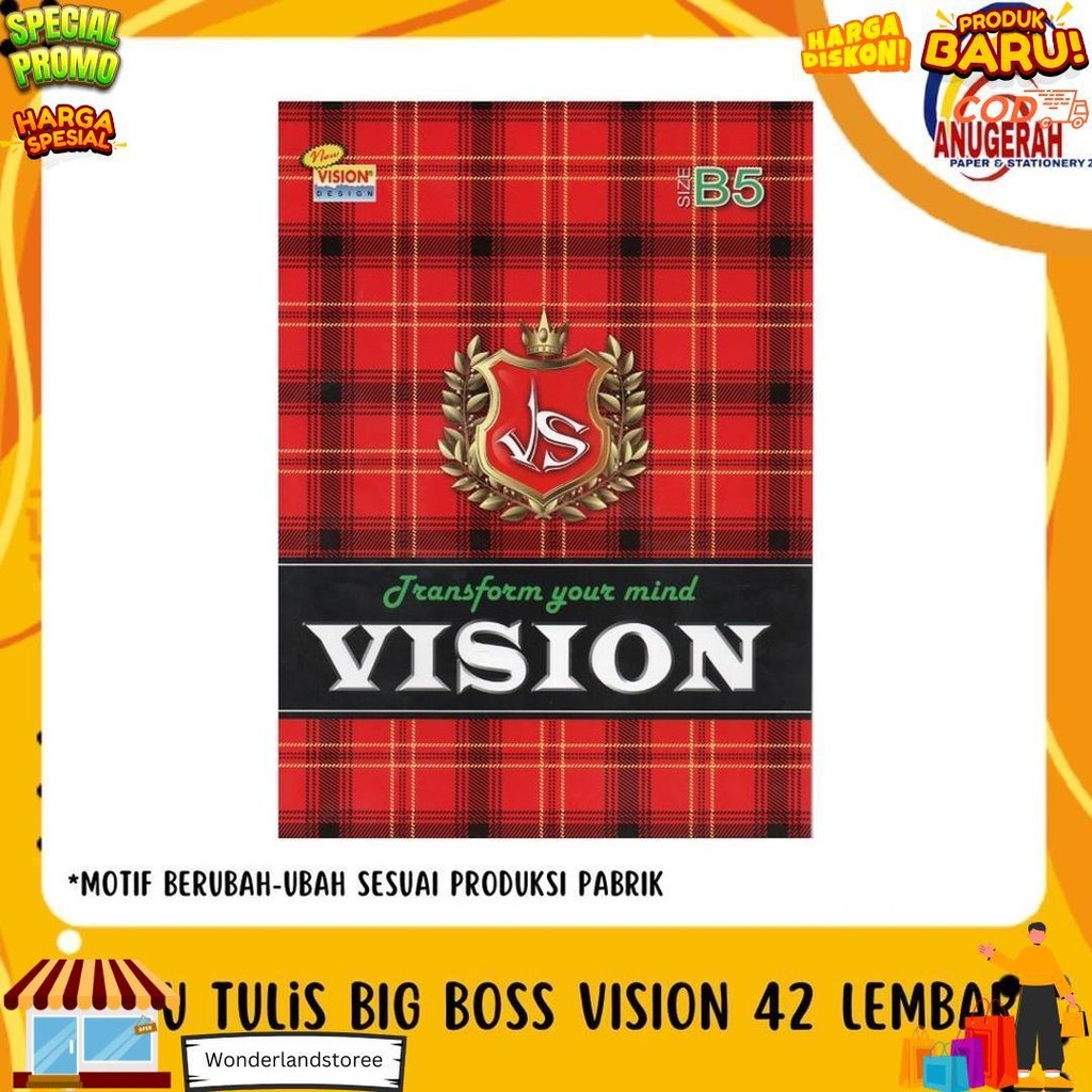 

Buku Tulis Vision Big Boss Boxy 42 Lembar (Pak) D Termurah